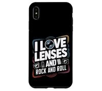 J'adore Les objectifs et la Photographie Rock and Roll, Les Amateurs de Musique Coque pour iPhone XS Max