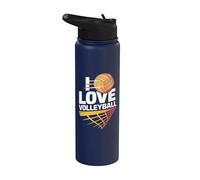 J'adore les passionnés de volley-ball Stainless Steel Insulated Water Bottle