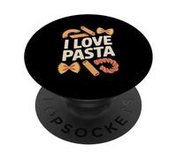 J'adore les pâtes, la passion de la cuisine italienne PopSockets PopGrip Adhésif