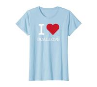 J'adore Les pétoncles, J'adore Les pétoncles T-Shirt, Femme, Bleu Céleste, XL