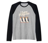 J'adore les pingouins, adorables amoureux des pingouins Manche Raglan