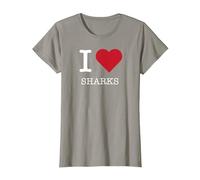 J'adore Les Requins, J'adore Les Requins T-Shirt, Femme, Ardoise, M