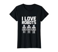 J'adore Les Robots, Une Passion technologique futuriste T-Shirt Graphique avec Valeur