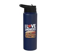 J'adore les sandwichs, les amateurs de nourriture amusante Stainless Steel Insulated Water Bottle