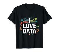 J'adore Les Sciences et Les Technologies pour Les passionnés de données T-Shirt Graphique avec Valeur, Homme, Noir, L