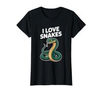 J'adore Les Serpents T-Shirt Graphique avec Valeur, Femme, Noir, L