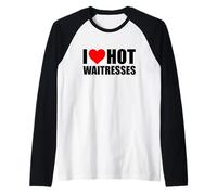 J'adore Les serveuses Chaudes pour Ceux Qui Aiment Leur Serveuse Sexy Manche Raglan