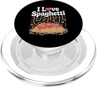 J'adore les spaghettis et nouilles en forme de cœur, design amusant PopSockets PopGrip pour MagSafe