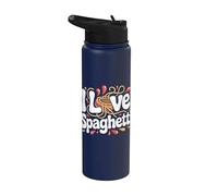 J'adore les spaghettis | Funny Pasta Lovers Stainless Steel Insulated Water Bottle