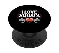 J'adore les squats, une vie de gym motivante PopSockets PopGrip Adhésif