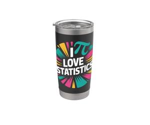 J'adore les statistiques Pi Math Lovers Gobelet isotherme en acier inoxydable double paroi
