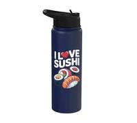 J'adore les sushis Nigiri Maki Sashimi Lover Stainless Steel Insulated Water Bottle