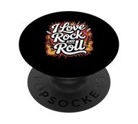 J'adore Les Vibrations de Guitare Rock and Roll PopSockets PopGrip Adhésif