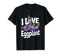J'adore Les Visages drôles de légumes aux aubergines T-Shirt Graphique avec Valeur