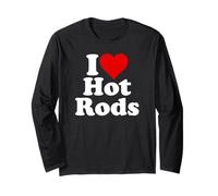 J'adore Les Voitures Classiques Rapides Heart Hot Rods Manche Longue