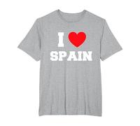 J'adore l'Espagne T-Shirt, Homme Grandes Tailles, Gris Chiné, 4X Tall