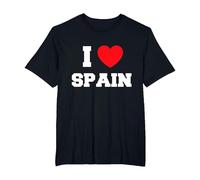 J'adore l'Espagne T-Shirt, Homme Grandes Tailles, Noir, 4X Tall