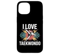 J'adore l'esprit des passionnés de taekwondo Coque pour iPhone 15