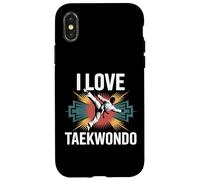 J'adore l'esprit des passionnés de taekwondo Coque pour iPhone X/XS