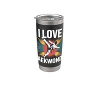 J'adore l'esprit des passionnés de taekwondo Gobelet isotherme en acier inoxydable double paroi