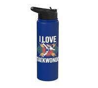 J'adore l'esprit des passionnés de taekwondo Stainless Steel Insulated Water Bottle