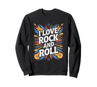 J'adore l'explosion de guitares Rock and Roll Sweatshirt