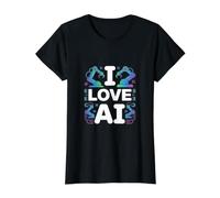 J'adore l'IA, la robotique et l'apprentissage Automatique T-Shirt Graphique avec Valeur
