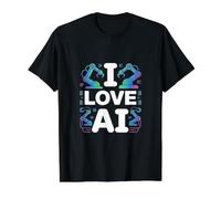 J'adore l'IA, la robotique et l'apprentissage Automatique T-Shirt Graphique avec Valeur