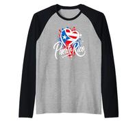 J'adore l'île de Porto Rico PR Travel Heart Tourist Vacation Manche Raglan