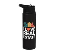 J'adore l'immobilier | Realtor Home Design Stainless Steel Insulated Water Bottle