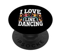 J'adore Line Dancing Cowboy Fun Vibes PopSockets PopGrip Adhésif