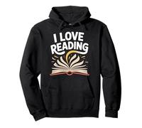 J'adore lire le texte artistique à livre ouvert Sweat à Capuche