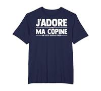 J'adore Ma Copine Quand Elle Poker Jeux De Cartes Cadeau T-Shirt, Homme Grandes Tailles, Bleu Marine, 2X Tall