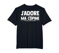 J'adore Ma Copine Quand Elle Poker Jeux De Cartes Cadeau T-Shirt, Homme Grandes Tailles, Noir, 2X Tall