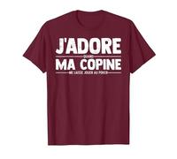 J'adore Ma Copine Quand Elle Poker Jeux De Cartes Cadeau T-Shirt, Homme, Marron, L