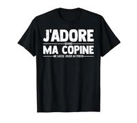 J'adore Ma Copine Quand Elle Poker Jeux De Cartes Cadeau T-Shirt, Homme, Noir, M