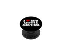 J'adore ma Petite sœur - Cœurs rigolos - Famille - Frères PopSockets PopGrip Adhésif