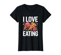 J'adore Manger de la crème glacée, des Pizzas et des Fraises T-Shirt Graphique avec Valeur