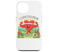 J'adore Marcher avec Un cœur en Bonne santé Coque pour iPhone 13
