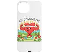J'adore Marcher avec Un cœur en Bonne santé Coque pour iPhone 15 Plus