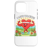 J'adore Marcher avec Un cœur en Bonne santé Coque pour iPhone 16 Pro Max