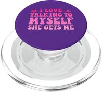 J'adore me Parler à Moi-même, Elle me Fait dire de façon drôle et Groovy PopSockets PopGrip pour MagSafe