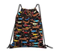 J'Adore Mes Chiens Teckels Femme Homme Sac À Cordon Léger Sac À Dos À Cordon Réglable Gym Sack Pour Yoga Gymnastique Natation