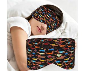 J'adore mes chiens teckels, Masque de sommeil pour la maison, les voyages et le travail posté, couvrant entièrement les yeux et bloquant la lumière