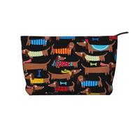 J'adore Mes Chiens teckels,Trousse de Toilette en Velours côtelé, Trousse de Maquillage Portable pour Les Voyages