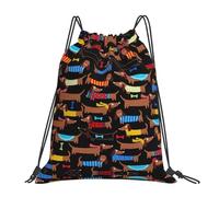 J'Adore Mes Chiens Teckels Unisexe Gym Sack Réglable Sacs De Gym Étanche Sac À Dos À Cordon Pour Piscine Vacances Plage