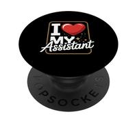 J'adore Mon Assistante Heart Office PopSockets PopGrip Adhésif