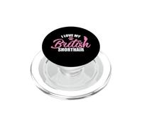 J'adore Mon Chat Britannique à Poil Court PopSockets PopGrip pour MagSafe