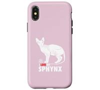 J'adore Mon Chat Sphynx Coque pour iPhone X/XS