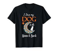 J'adore Mon Chien sur la Lune et Le Dos T-Shirt Graphique avec Valeur